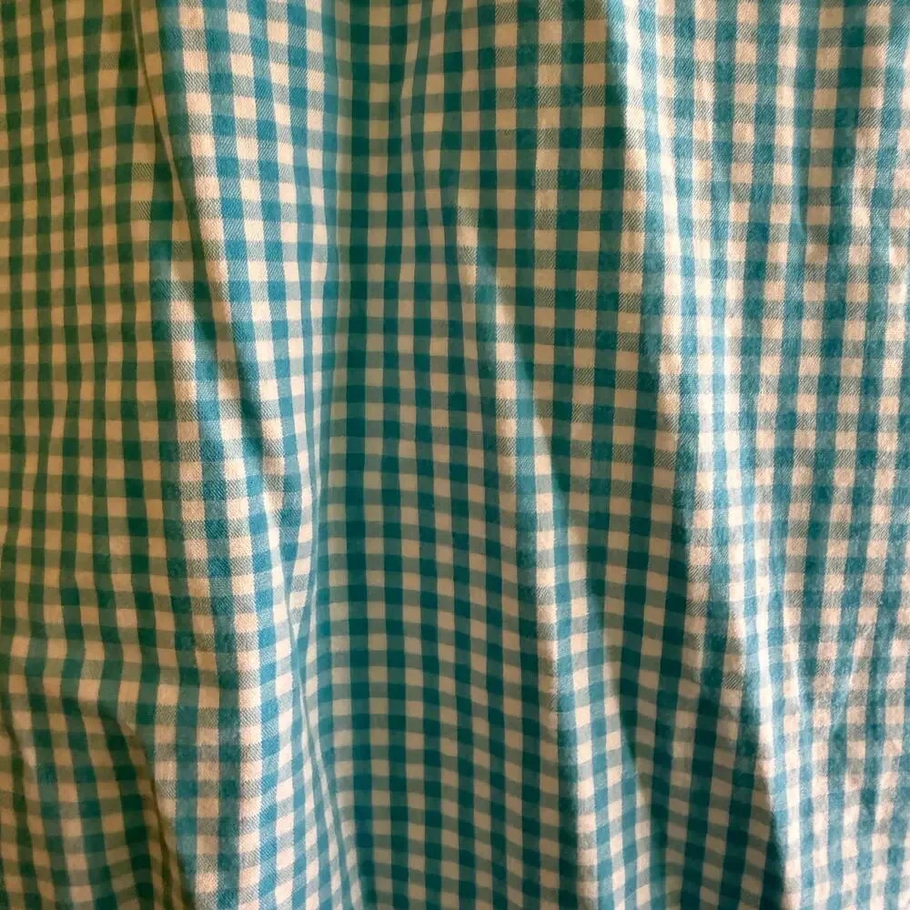 J.Crew Blue & White Gingham Button Down Shirt, Men's Size Medium